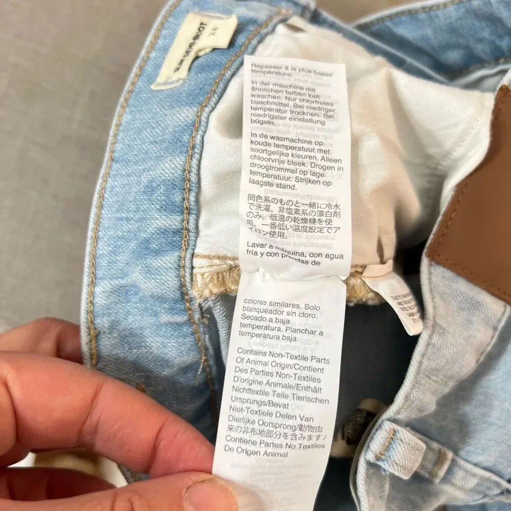 Madewell Slim Demi-Boot Jeans in Bellmeade Wash size 24